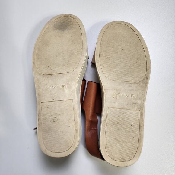 Vince Womens Westport Colorblock Leather Platform Slingback Sandals Size 7.5 - Picture 9 of 11